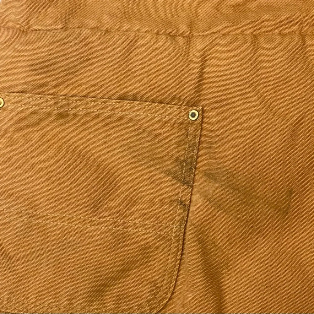 Carhartt Bib Overalls R06 Mens Brown Quilt Lined Duck Canvas  46x32 Workwear - Picture 16 of 16